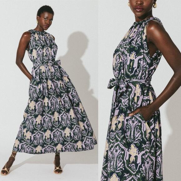 Tuckernuck Cleobella Becca midi dress floral Sz Small Summer boho chic coastal - Picture 12 of 13